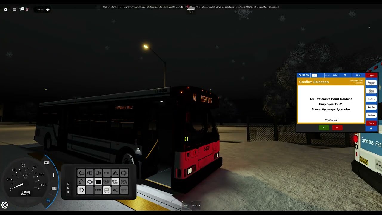 VAMOS Transit - Route N1 | Orion in the Snow