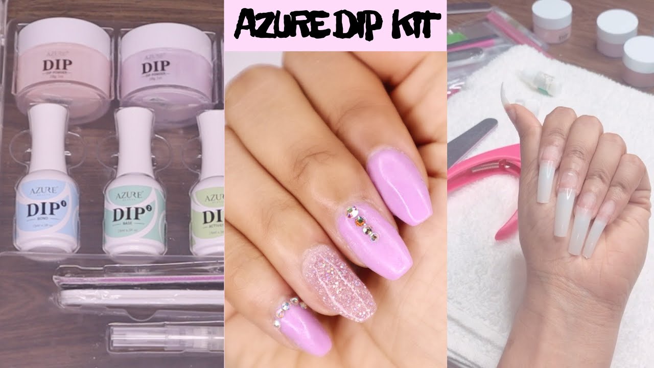 DIP POWDER KIT EASY TO USE AT HOME-AZURE BEAUTY | AMAZON PRIME - YouTube