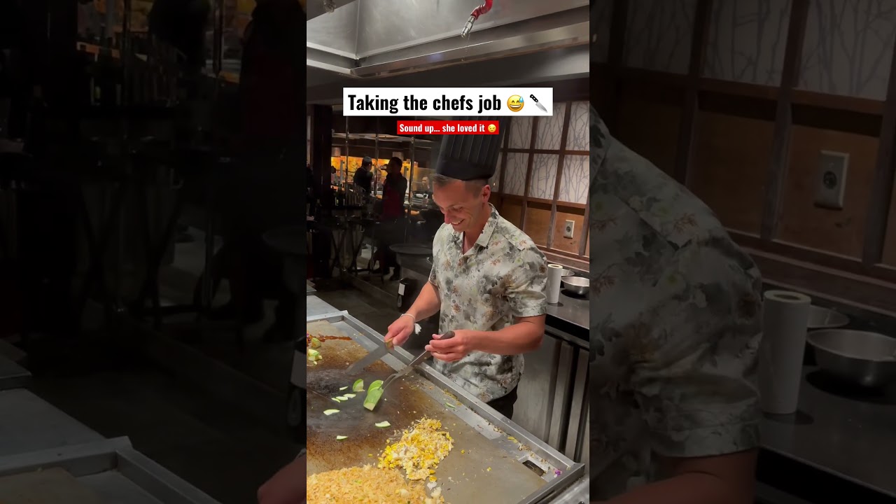 ⁣She loved this 🥵 #teppanyaki #chef #explore #short #fyp #travel #food #foodblogger #cooking