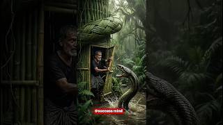 Built a Secret Bamboo Treehouse 🏡   | Beautiful Handmade Bamboo Craft 🎍#bamboohouse​ #short