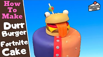 Durr Burger Cake Topper - Fortnite Cake Tutorial - Cake Decorating Video by Caketastic Cakes