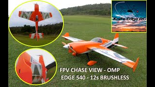 FPV aerial footage of the Omp Hobby Edge540 74" - some close calls!!