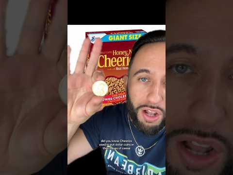 Dollar coins in cheerio boxes!! ? #dollarcoins #coin #coins #money #shorts