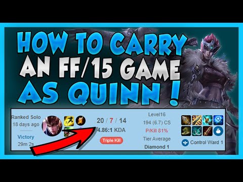 THIS IS HOW YOU HARD CARRY AN FF/15 GAME AS QUINN IN SEASON 10 (NEVER SURRENDER) - League Of Legends