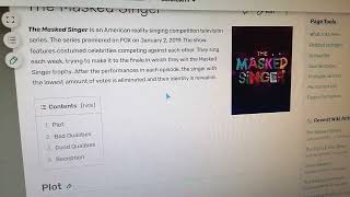 The Masked Singer is on Terrible TV Shows Wiki