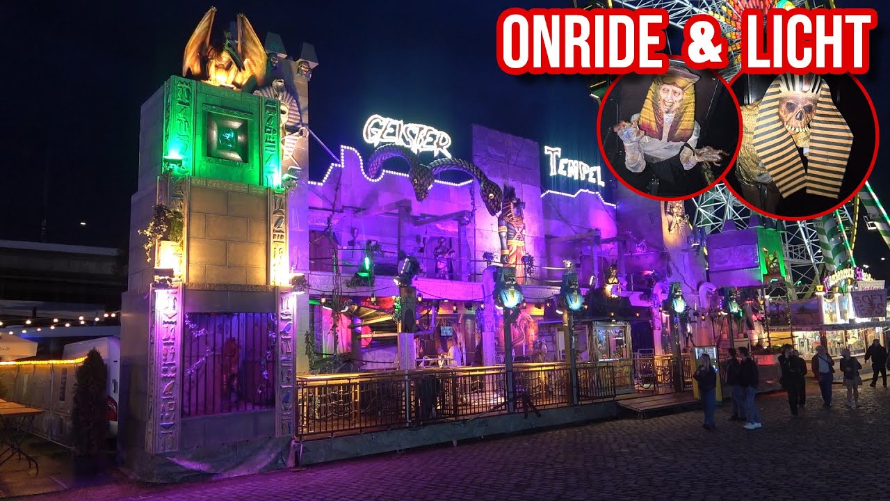 Geister Tempel (Molengraft-Sipkema) - Onride & Licht [4K POV] - Rheinkirmes 2025 in Düsseldorf