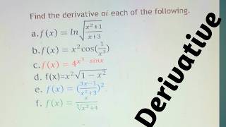 Challenging Question on Derivative With Solution