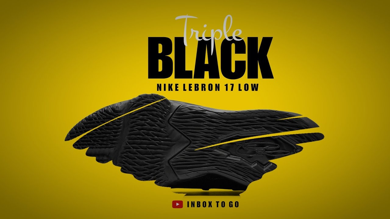 nike lebron 17 low triple black
