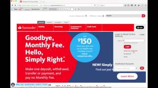 Santander Bank Online Banking Login Instructions