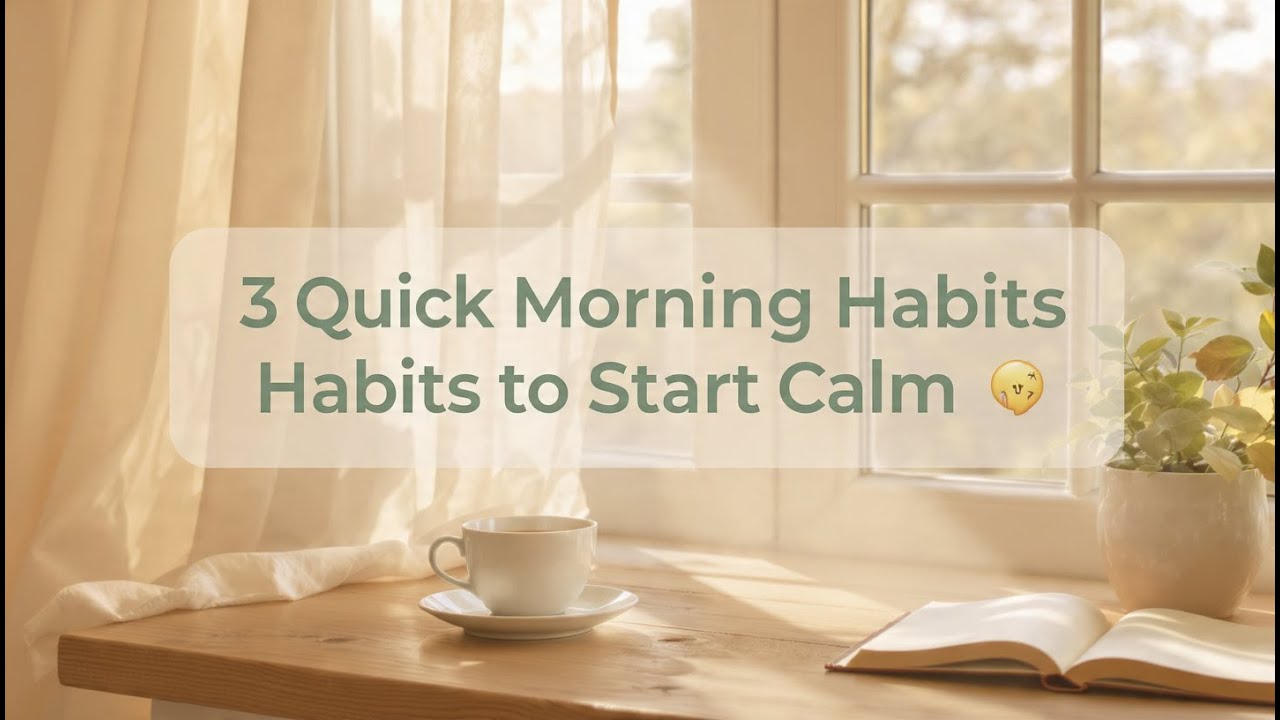 3 Quick Morning Habits to Start Calm | Simple Wellness Place - YouTube