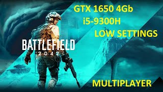 Test Laptop. Battlefield 2042, Online - Low Settings, Full HD (Acer Nitro 5 - i5-9300H, GTX 1650)