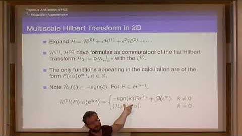 Nathan Totz | Justification of the nonlinear Schrödinger equation as the modulation equation ...
