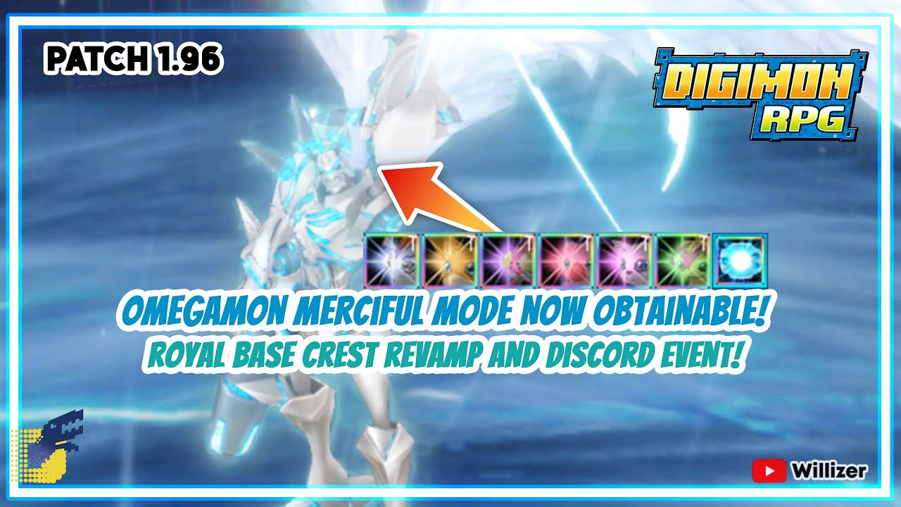 Digimon RPG - Omegamon Merciful Mode, Royal Base Crest Revamp, Discord Event and Patch 1.96!