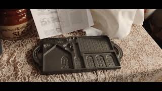 #Castiron gingerbread house mold! #homemaking #motherhood #homemaker #familyfun 