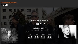 Filter release new song “Face Down“ + livestream concert ‘California Screamin’ Net Worth