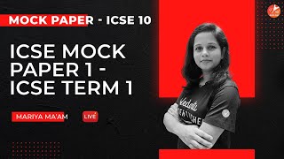 ICSE Class 10 Term 1 Biology Mock Paper🧐 [Paper-1] | Sample Paper with Answers |Mariya Mam |Vedantu