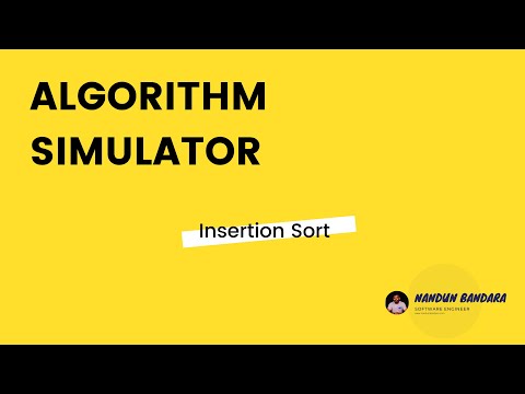 Algorithm Simulator - Insertion Sort (Demo)