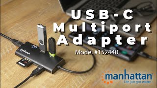 Manhattan Adaptador multipuerto USB-C de SúperVelocidad (152440)