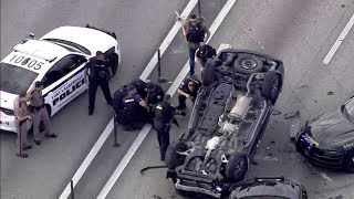 5 juveniles taken into custody after police chase, crash on I-95