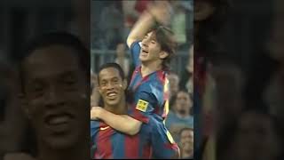 Messi&#39;s First And Last Goal For FC Barcelona