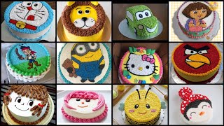 Cartoon/Animal face Cake Design ideas for girl and boy || Happy birthday cake decoration ideas