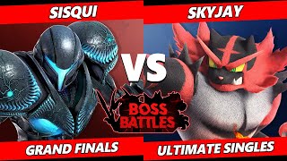 Boss Battles Phase 1 Grand Finals - Sisqui Dark Samus Vs Skyjay Incineroar Ssbu Ultimate