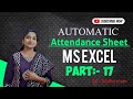Fully Automatic Attendance Sheet in Excel part _17 Attendance Sheet in Excel 