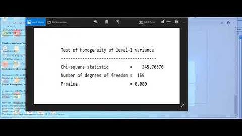 Testing Homogeneity of Level 1 Variance Assumption in Hierarchical Linear Modeling HLM7 Software