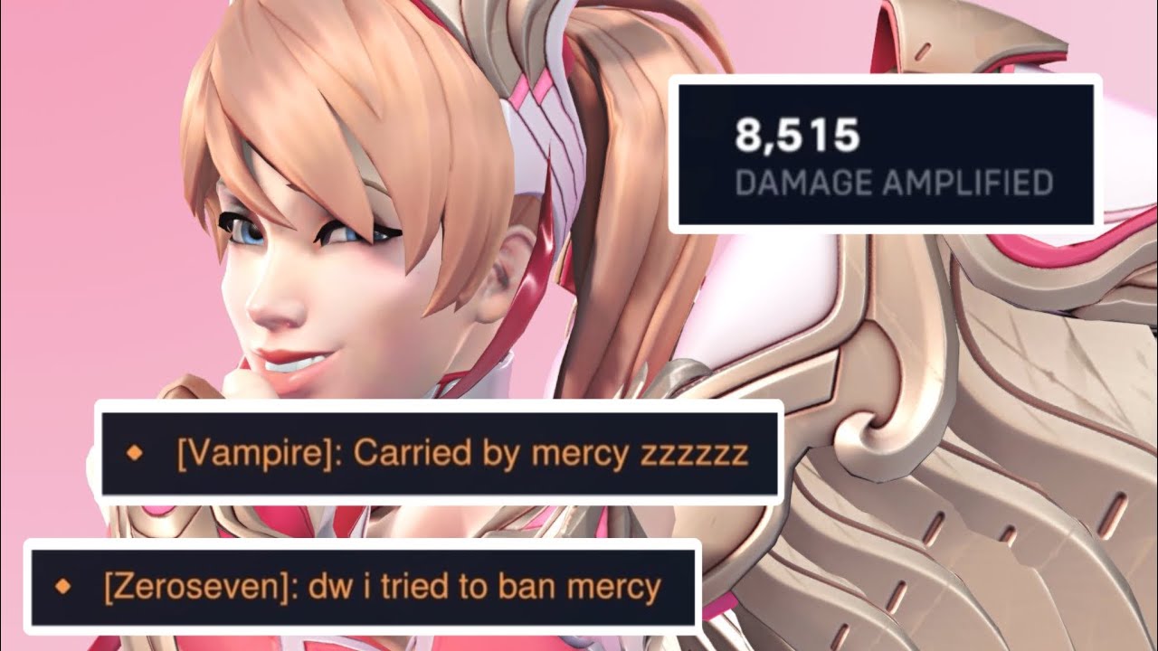 8K DMG Amp Pocket Mercy 💗 Console Mercy Main – Overwatch 2 - YouTube