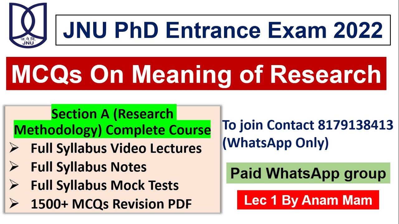 jnu phd course work