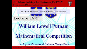 Zoom Lecture 15. 4 | TTU MATH 4000-Problem Solving for Putnam, Fall 2021