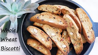 Biscotti Recipe | Whole Wheat Biscotti | Almond Chocolate Biscotti | Rianza Bakes