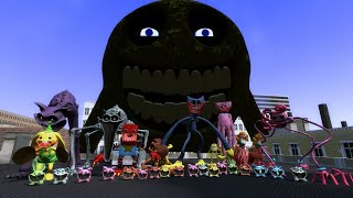 HUGE Roblox Innyume Smiley's Stylized Nextbot VS ALL POPPY PLAYTIME MONSTERS In Garry's Mod!