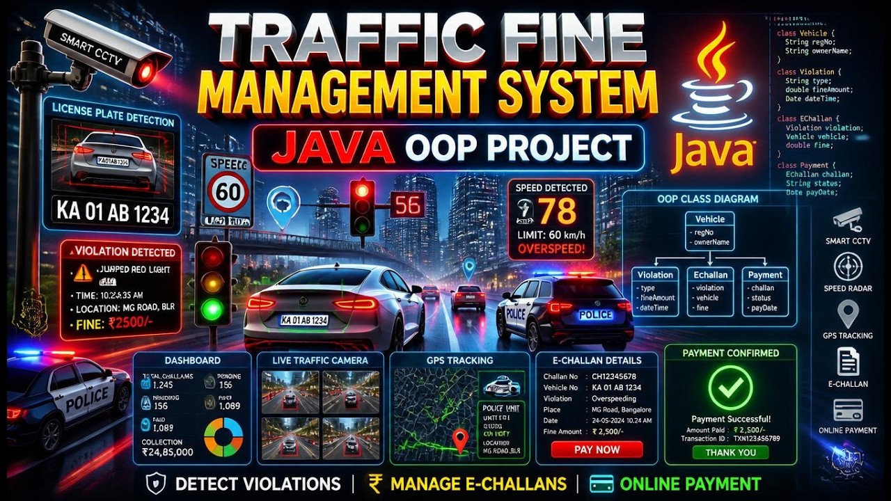 🚦 Traffic Fine Management System (Java) | OOP-Based Project | Mini ...