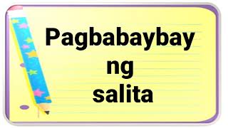 Pagbabaybay ng Salita