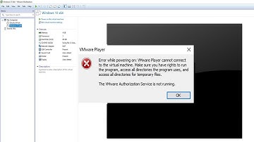 How To : fix The VMware Authorization Service is not running