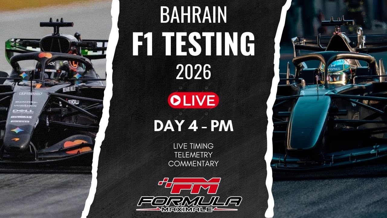 🔴 F1 2026 Bahrain Testing LIVE - Day 4, PM SESSION | Timing & Telemetry + Live Updates