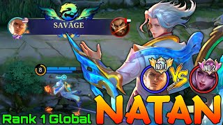 SAVAGE! Natan VS Supreme Alice - Top 1 Global Natan Gameplay - Mobile Legends
