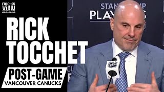 Rick Tocchet Breaks Down Vancouver Canucks Comeback in GM1 vs. Oilers, Emotional Reaction to Win