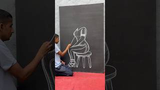 How to draw a girl seating on stool 🙀 || #artist #drawingtutorial #ytshorts