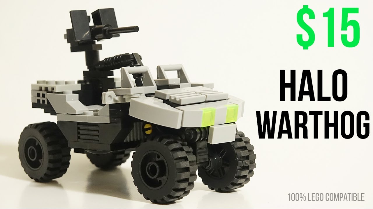 lego halo warthog set moc for stop motion master chief toy lepin