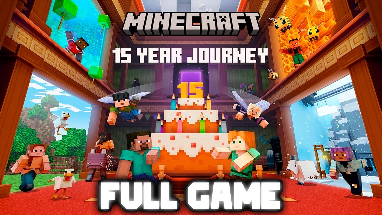 Minecraft 15 Year Anniversary Map - Full Walkthrough - (All Stickers)
