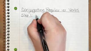 Notes on Conjugating Regular er Verbs in French