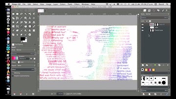 Como crear rostro con texto en gimp