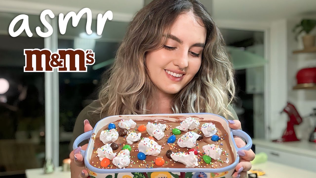 asmr Cocinando un POSTRE para NAVIDAD con M&Ms (Quedó DELICIOSO)