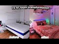 my 72 hr INTENSE bedroom transformation! decorating my new room