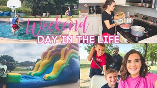 DITL Of A Mom | Weekend Vlog | golfing + swimming + waterslide