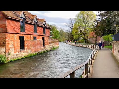 The Streets of Winchester 🏴󠁧󠁢󠁥󠁮󠁧󠁿  4K England Travel Vlog Walking Tour