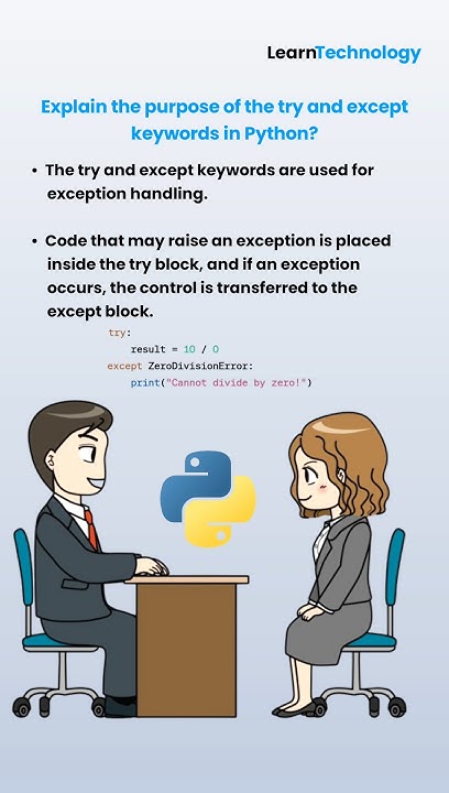try and except keywords in Python | Python Interview Questions | # ...
