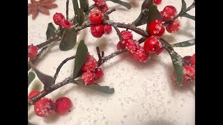 Christmas berry sprig's by Elena Wilkinson (Russian Language)@Elena Wilkinson